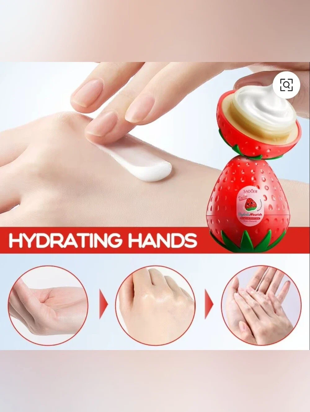 Sadoer Strawberry Hydrate & Nourish Hand Cream Nwt